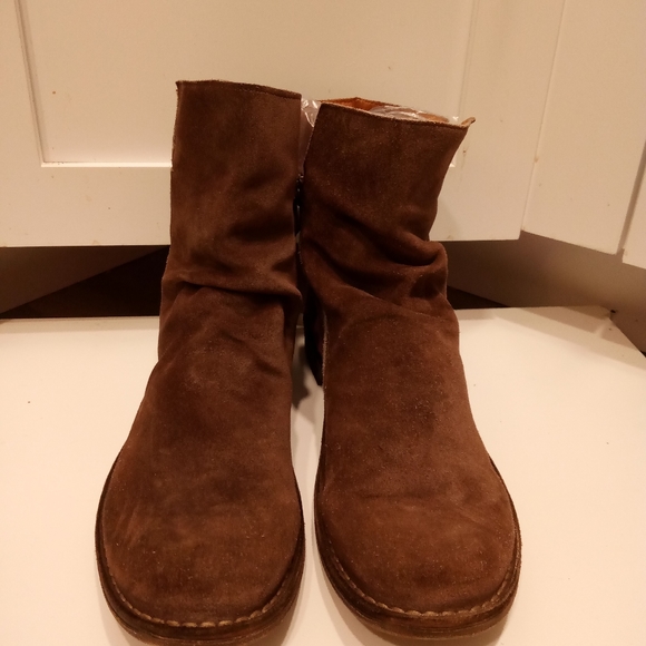 Fiorentini & Baker Men's Brown Suede Leather Side Zip Ankle Boots 10.5 Like New - Picture 7 of 7